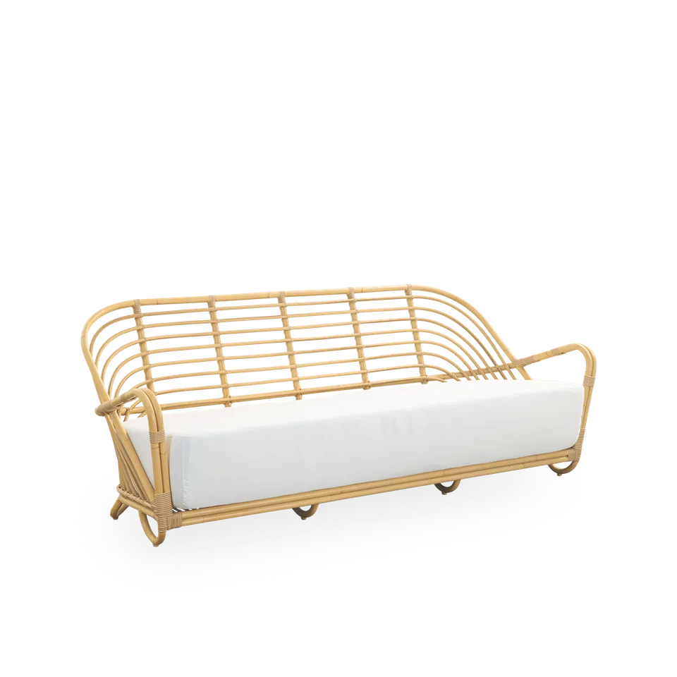 Charlottenborg 3-Seater Exterior Sofa van Sika-Design in Natural, Aluminium & ArtFibre, Tempotest, White (B450), Geen – productfoto 3 van 3