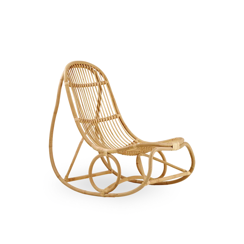 Nanny Rocking Chair by Sika-Design in Polished Natural, Rattan – product photo