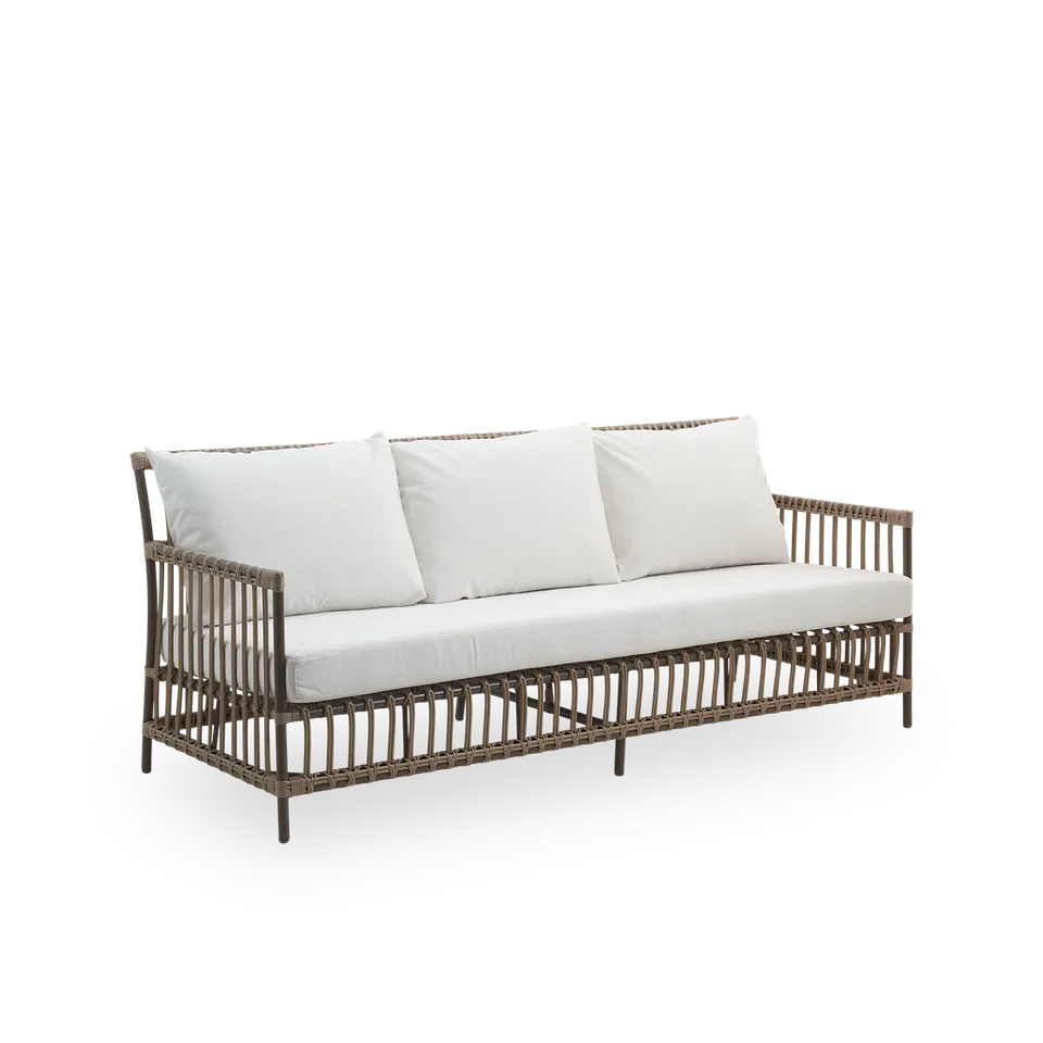 Caroline Exterior Sofa von Sika-Design in Moccaccino, Aluminium & ArtFibre, Tempotest, White (B450), Tempotest, White (B450) – Produktfoto 2 von 2