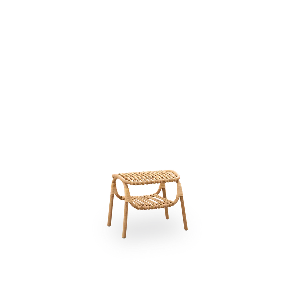 Machiya Stool van Sika-Design in Natural – Skin on, Rattan – productfoto