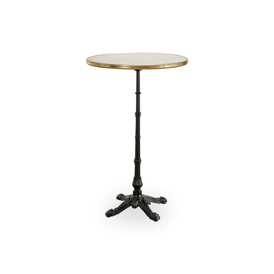 Lyon Bar Table | Versalite Marble Ø70 cm by Sika-Design in Cast Iron, Versalite, Marble look Ø70 – product photo