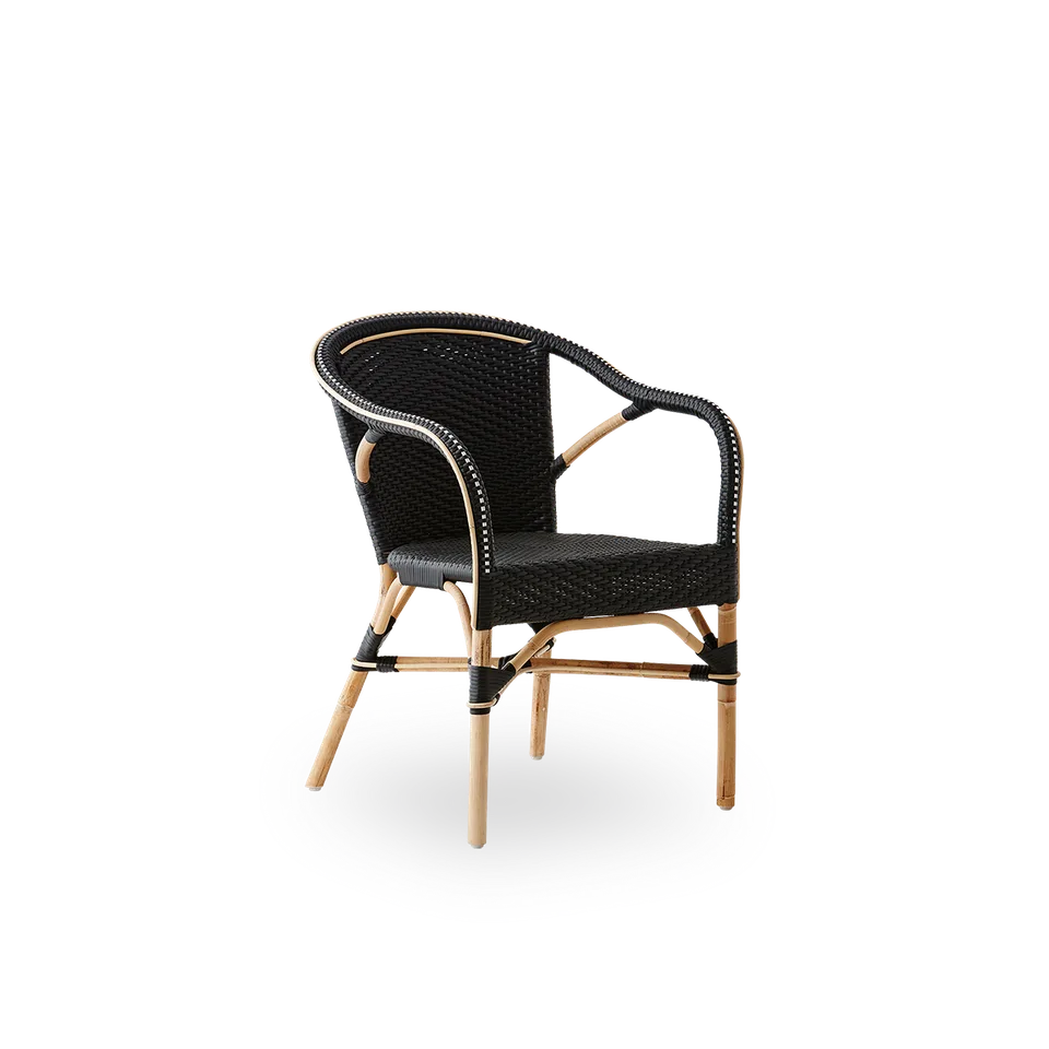 Madeleine Dining Chair van Sika-Design in Black ArtFibre, Skin on – Rattan frame, Geen – productfoto 2 van 2