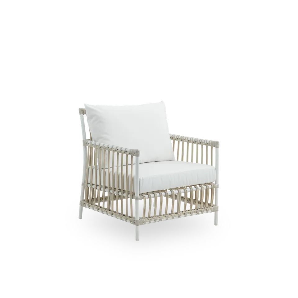 Caroline Exterior Lounge Chair van Sika-Design in Dove White, Aluminium & ArtFibre, Tempotest, White (B450), Tempotest, White (B450) – productfoto 2 van 2