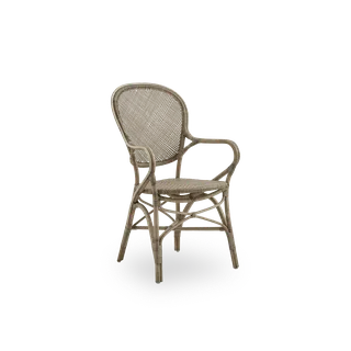 Rossini Dining Armchair von Sika-Design in Taupe, Rattan, Ohne – Produktfoto 2 von 2
