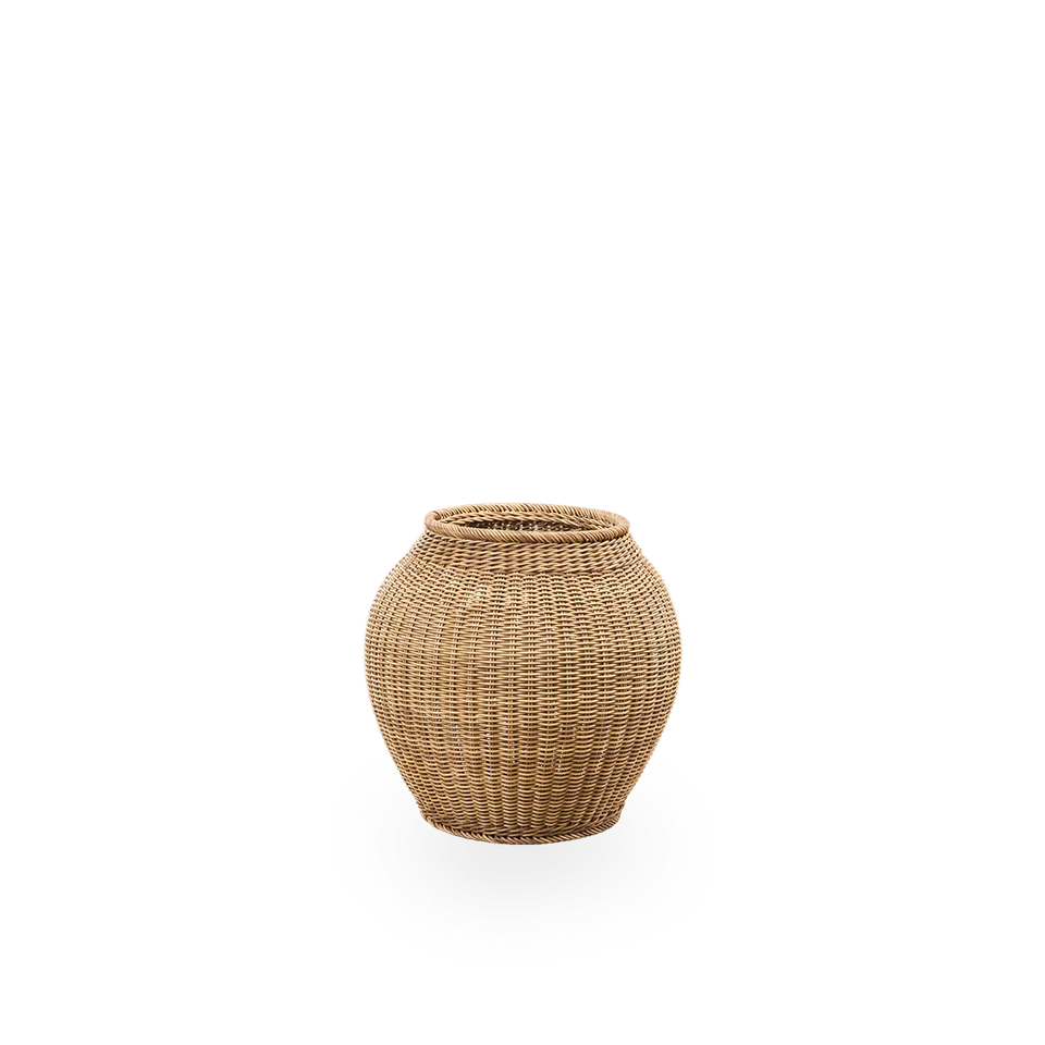 Ellis Exterior Basket Ø50 cm by Sika-Design in Chestnut core weave, ArtFibre & Aluminium – product photo