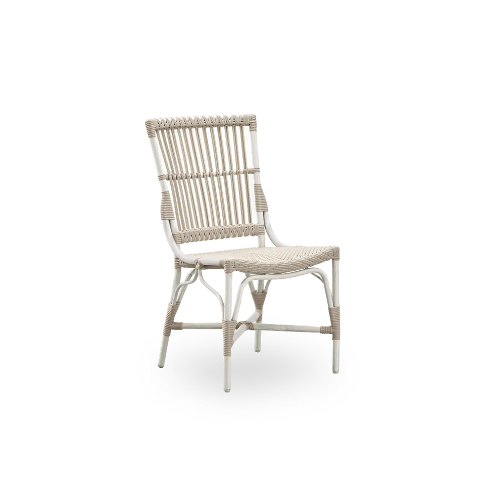 Piano Exterior Side Chair von Sika-Design in Dove White, Aluminium & ArtFibre, Ohne – Produktfoto 2 von 2