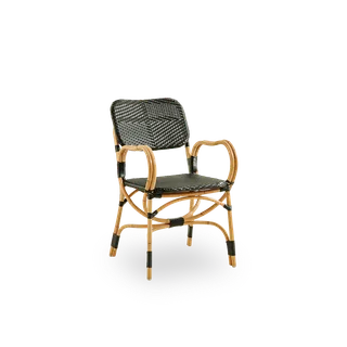 Bistro Chair by Sika-Design in Black ArtFibre, Skin on – Rattan frame, None – product photo 1 of 2