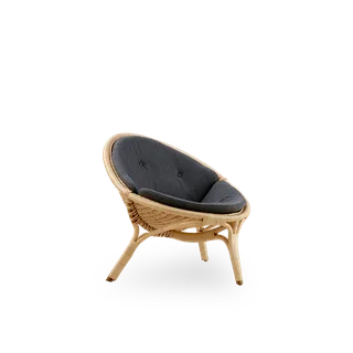 Rana Lounge Chair by Sika-Design in Natural core weave, Rattan frame, Youtoo, Dark Grey (A636) – product photo 2 of 2
