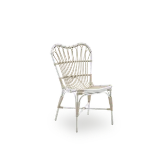 Margret Exterior Side Chair van Sika-Design in Dove White, Aluminium & ArtFibre, Geen – productfoto 2 van 2