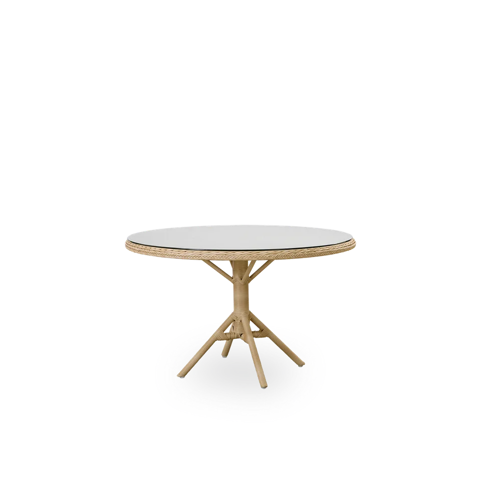Grace Exterior Garden Table van Sika-Design in Antique Grey, ArtFibre & Aluminium, Safety Glass – productfoto 1 van 2