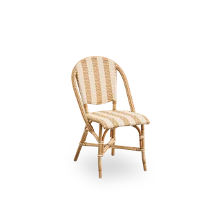 Sofie Dining Chair von Sika-Design in Striped – Honey & Ivory ArtFibre, Skin on – Rattan frame, Ohne – Produktfoto 2 von 2