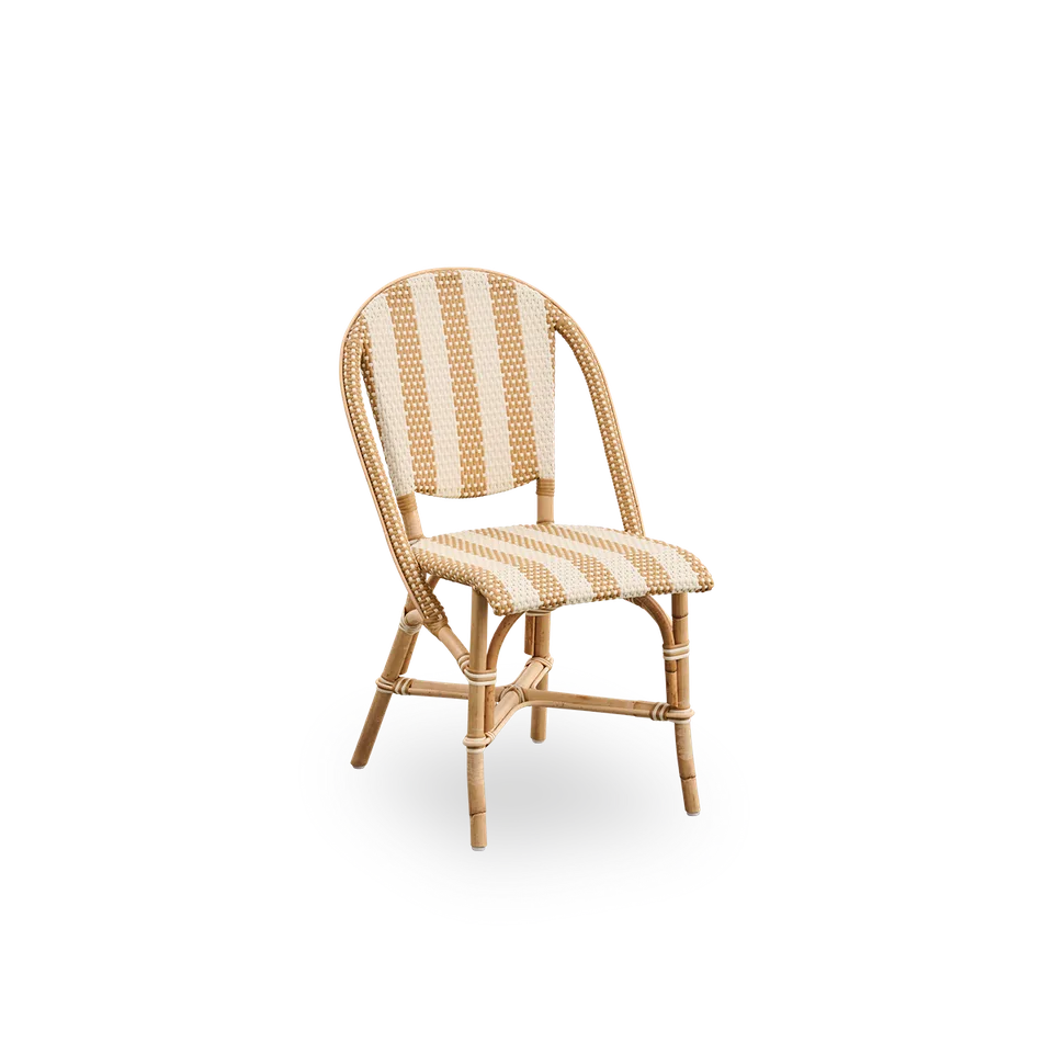 Sofie Dining Chair von Sika-Design in Striped – Honey & Ivory ArtFibre, Skin on – Rattan frame, Ohne – Produktfoto 2 von 2