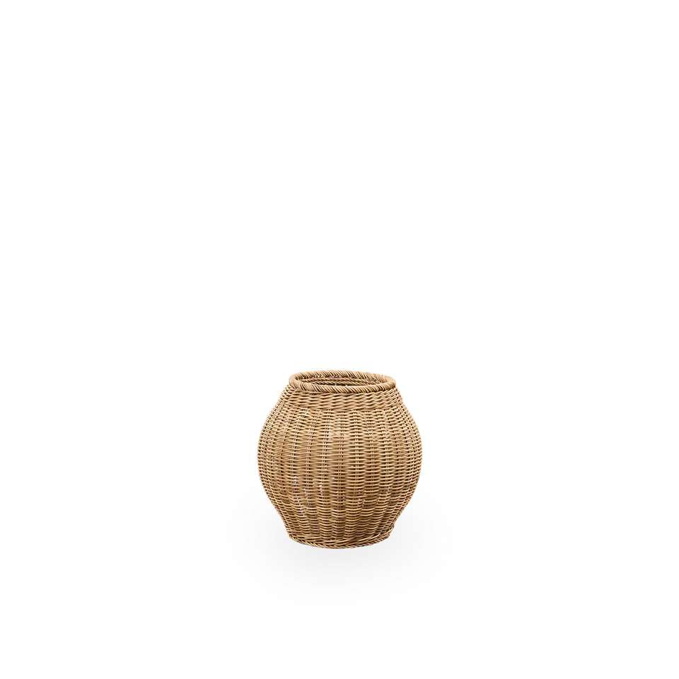 Ellis Exterior Basket Ø40 cm van Sika-Design in Chestnut core weave, ArtFibre & Aluminium – productfoto