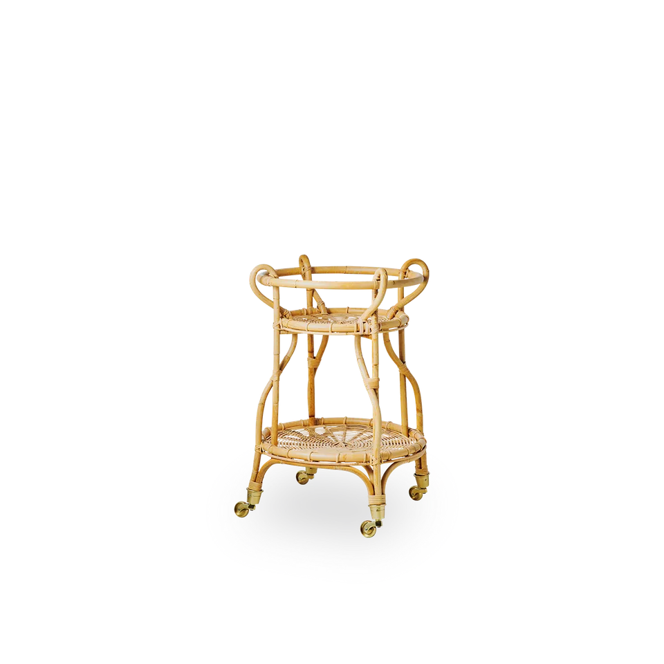 Fratellino Trolley van Sika-Design in Polished Natural, Rattan – productfoto