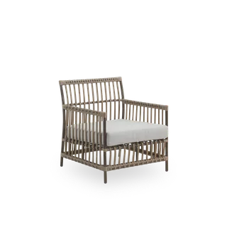 Caroline Exterior Lounge Chair by Sika-Design in Moccaccino, Aluminium & ArtFibre, Tempotest, White (B450), None – product photo 2 of 2