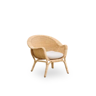Madame Lounge Chair van Sika-Design in Natural core weave, Rattan frame, Youtoo, Sand (A631), Geen – productfoto 3 van 3