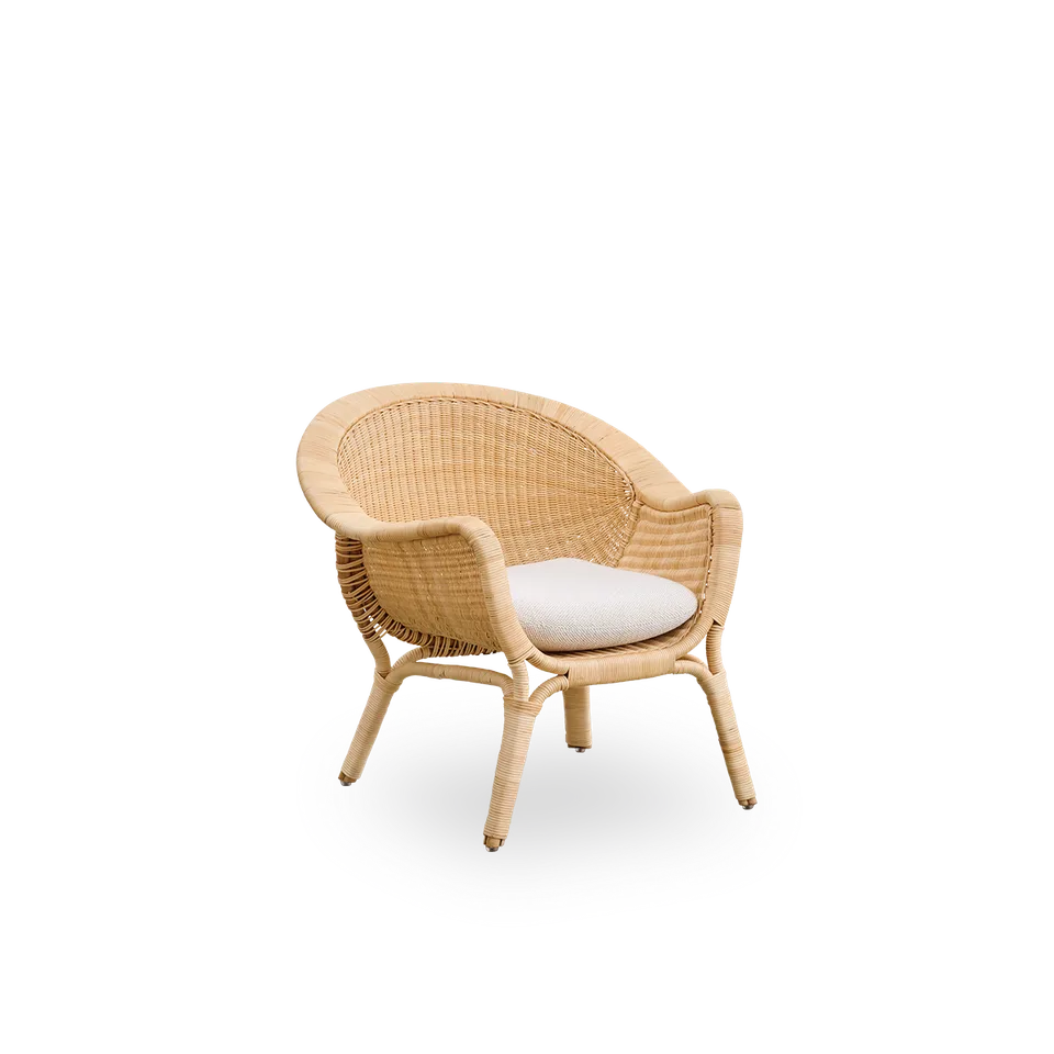 Madame Lounge Chair van Sika-Design in Natural core weave, Rattan frame, Youtoo, Sand (A631), Geen – productfoto 3 van 3