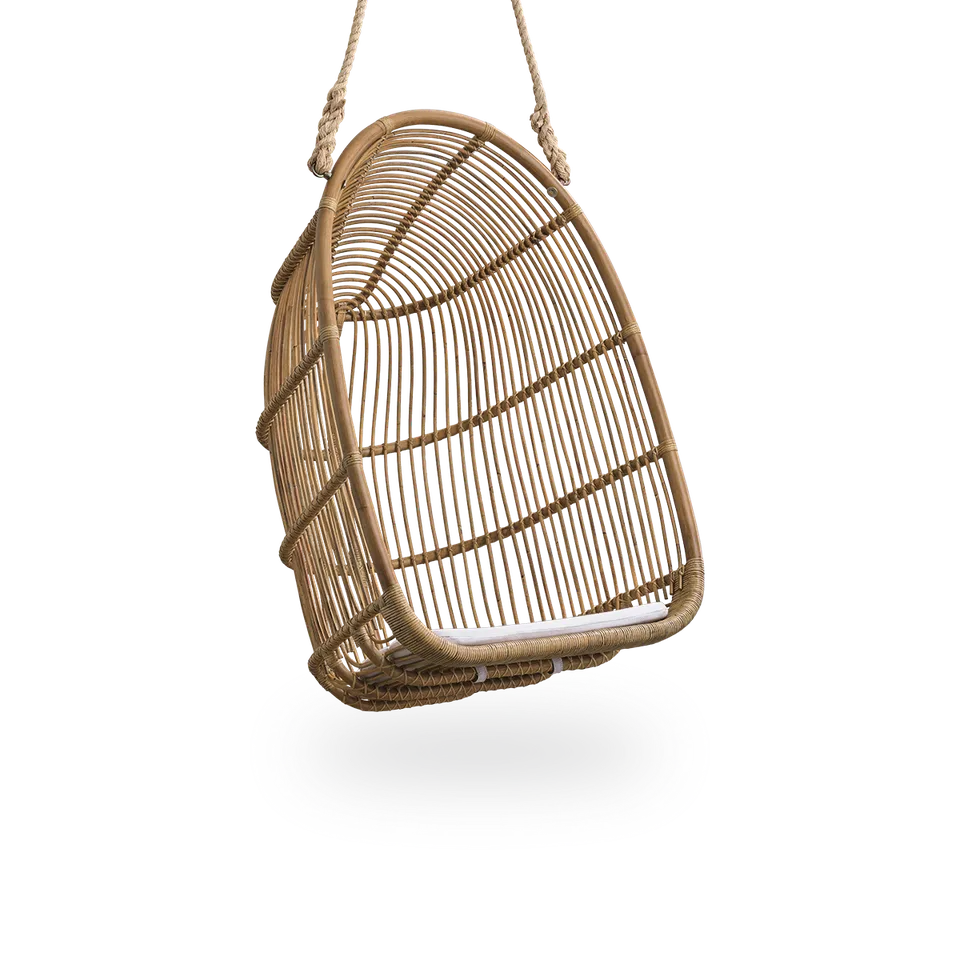 Renoir Hanging Chair van Sika-Design in Antique, Rattan, Geen – productfoto 2 van 2
