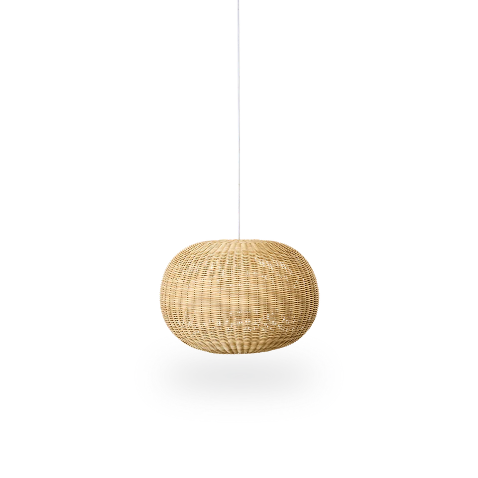 Tangelo Exterior Lampshade Ø49 cm | Medium by Sika-Design in Natural core weave, ArtFibre & Aluminium – product photo