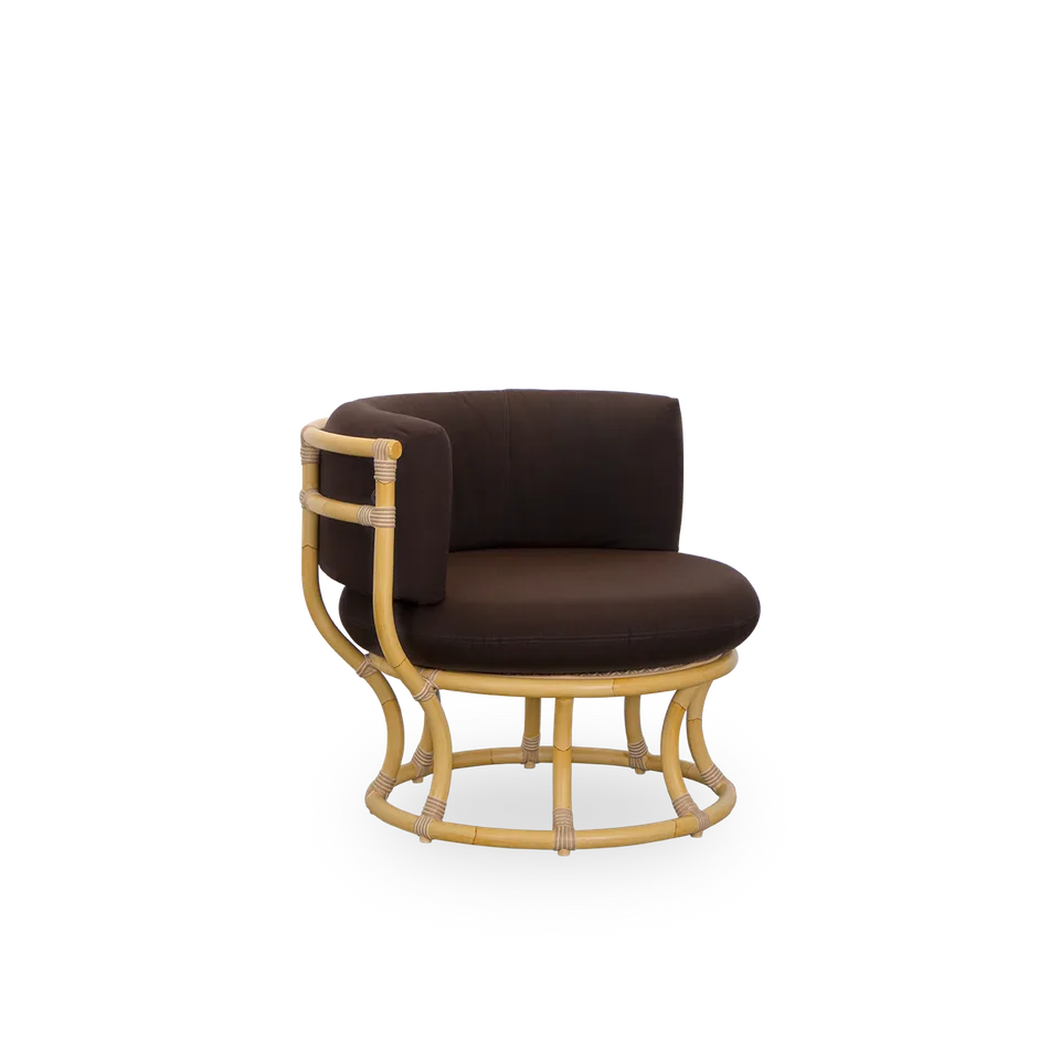Coco Exterior Lounge Chair de Sika-Design en Natural, Aluminium & ArtFibre, Tempotest, Denim (A615) – photo du produit 1 sur 2