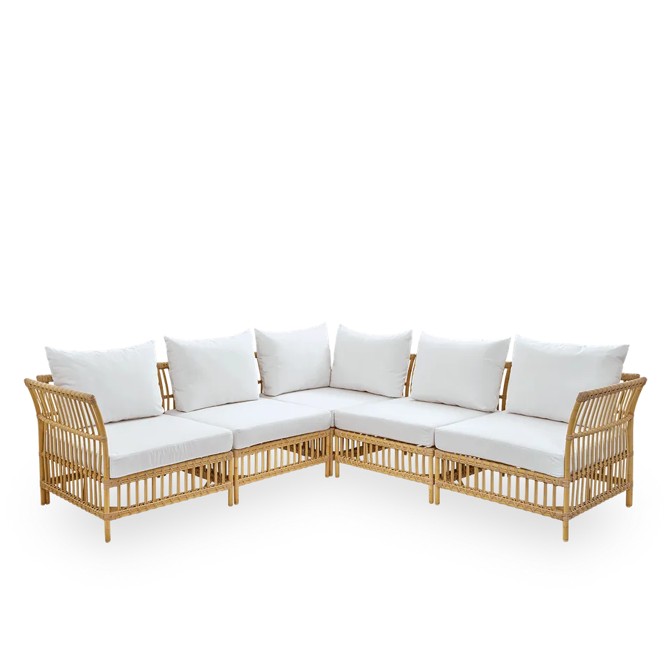 Maggie Exterior Sofa | Comb 1 de Sika-Design en Natural, Aluminium & ArtFibre, Tempotest, Denim (A615) – photo du produit