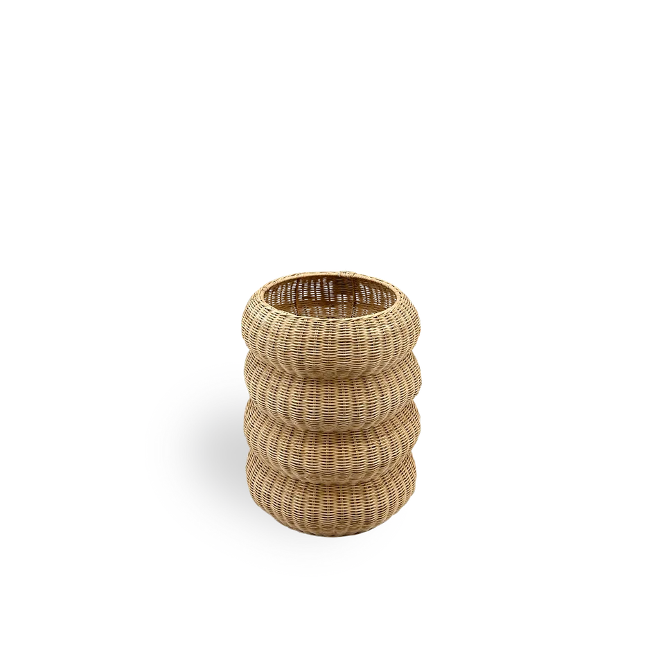Mel Basket H56 cm by Sika-Design in Natural core weave, Iron frame – product photo