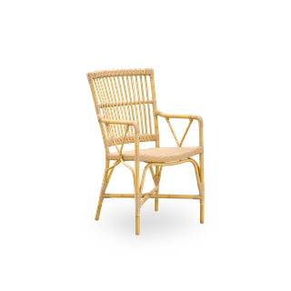 Piano Exterior Dining Armchair by Sika-Design in Natural, Aluminium & ArtFibre, None – product photo 1 of 3