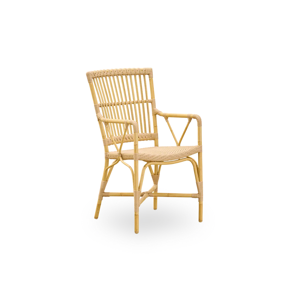 Piano Exterior Dining Armchair by Sika-Design in Natural, Aluminium & ArtFibre, None – product photo 1 of 3