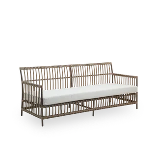 Caroline Exterior Sofa von Sika-Design in Moccaccino, Aluminium & ArtFibre, Tempotest, White (B450), Ohne – Produktfoto 2 von 2