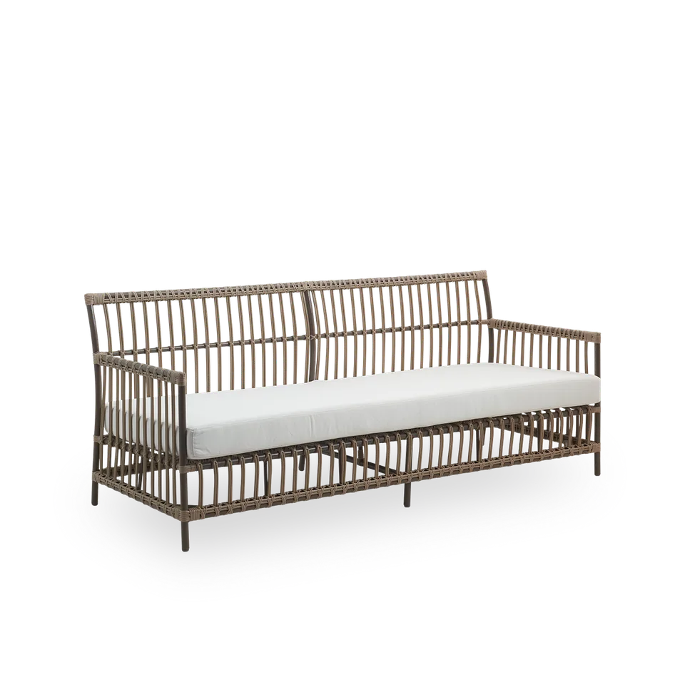 Caroline Exterior Sofa von Sika-Design in Moccaccino, Aluminium & ArtFibre, Tempotest, White (B450), Ohne – Produktfoto 2 von 2