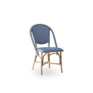 Sofie Dining Chair by Sika-Design in Navy blue w/ white dot ArtFibre, Skin on – Rattan frame, None – product photo 2 of 2