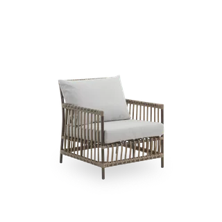 Caroline Exterior Lounge Chair van Sika-Design in Moccaccino, Aluminium & ArtFibre, Tempotest, White (B450), Tempotest, White (B450) – productfoto 2 van 2