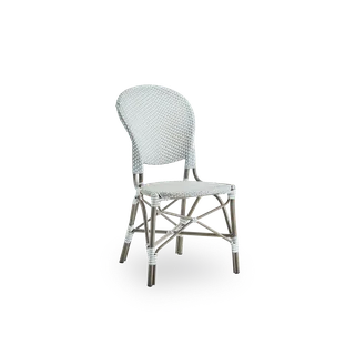 Isabell Exterior Dining Chair van Sika-Design in Almond aluminium frame, Chevron – Honey & Ivory ArtFibre, Geen – productfoto 3 van 3
