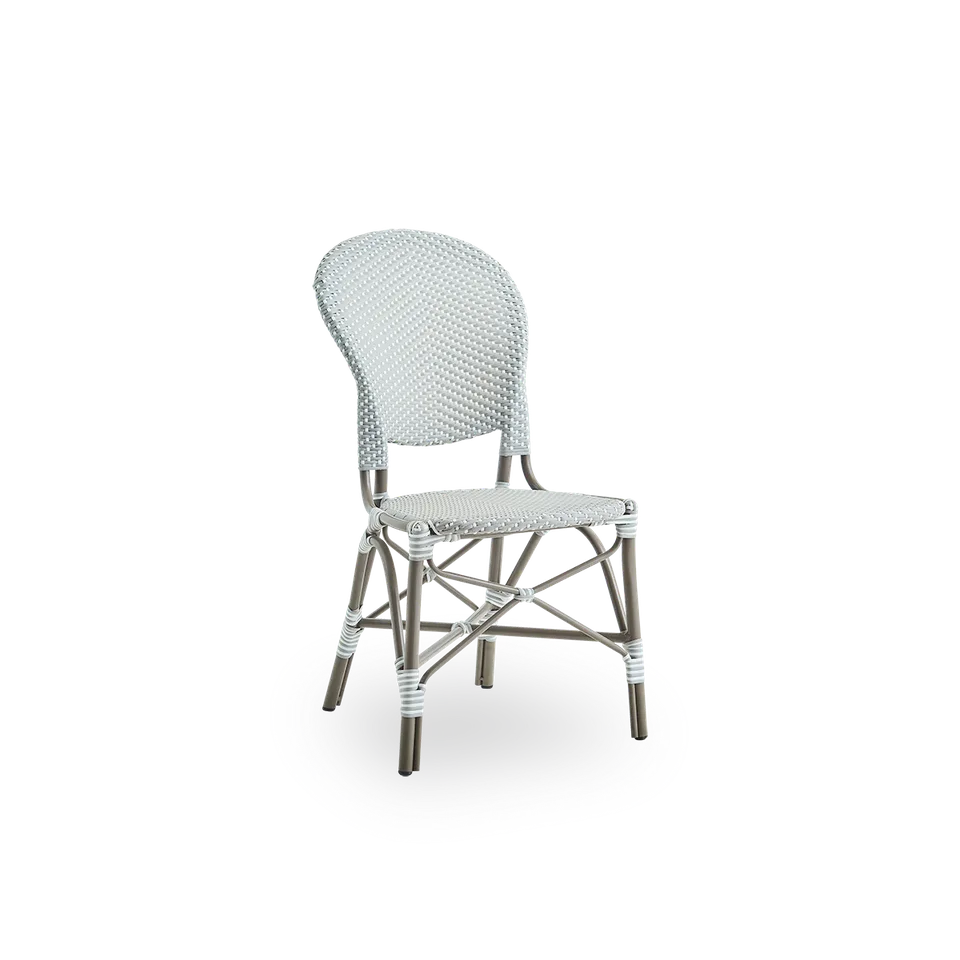 Isabell Exterior Dining Chair van Sika-Design in Almond aluminium frame, Chevron – Honey & Ivory ArtFibre, Geen – productfoto 3 van 3