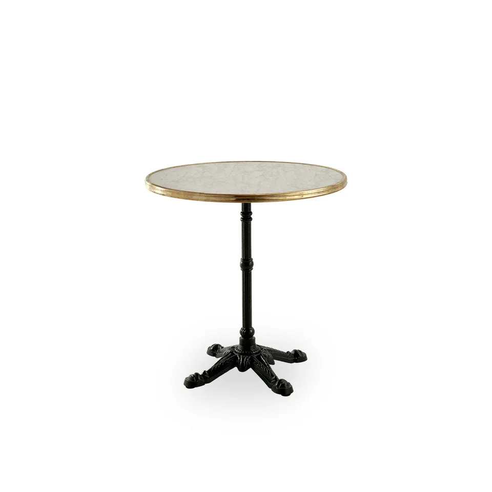 Lyon Café Table | Versalite Marble Ø70 cm de Sika-Design en Cast Iron, 3 legs, Versalite, Marble look Ø70 – photo du produit 2 sur 2