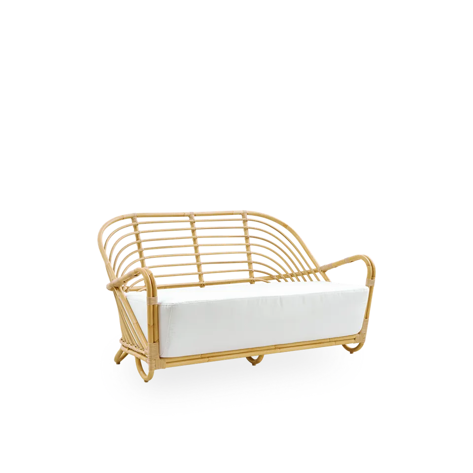 Charlottenborg 2-Seater Exterior Sofa van Sika-Design in Natural, Aluminium & ArtFibre, Tempotest, Denim (A615), Geen – productfoto 2 van 2