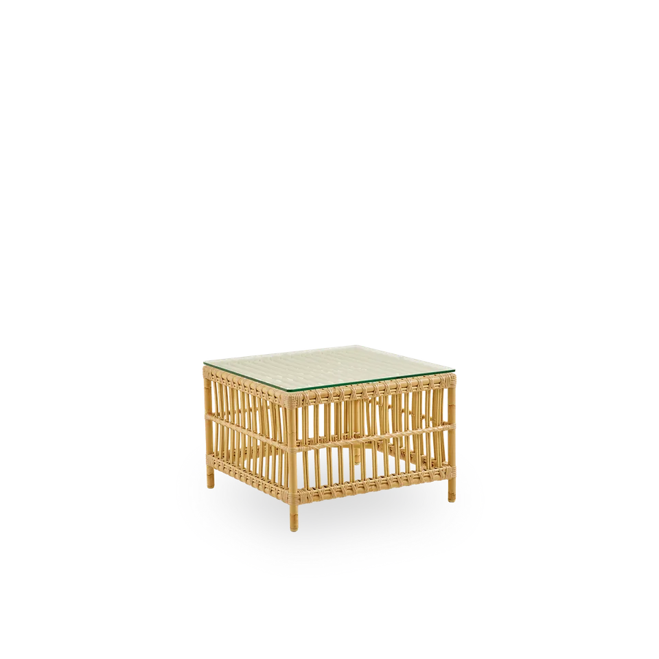 Caroline Exterior Side Table by Sika-Design in Antique, Aluminium & ArtFibre, Safety Glass – product photo 1 of 3
