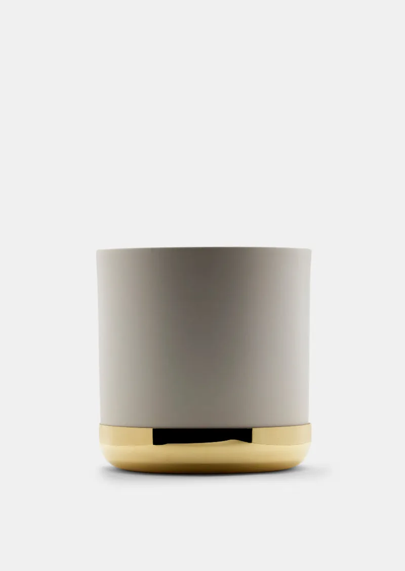 Nurture Planter - Benvit & Mässingsfat - Stor by Skultuna – product photo