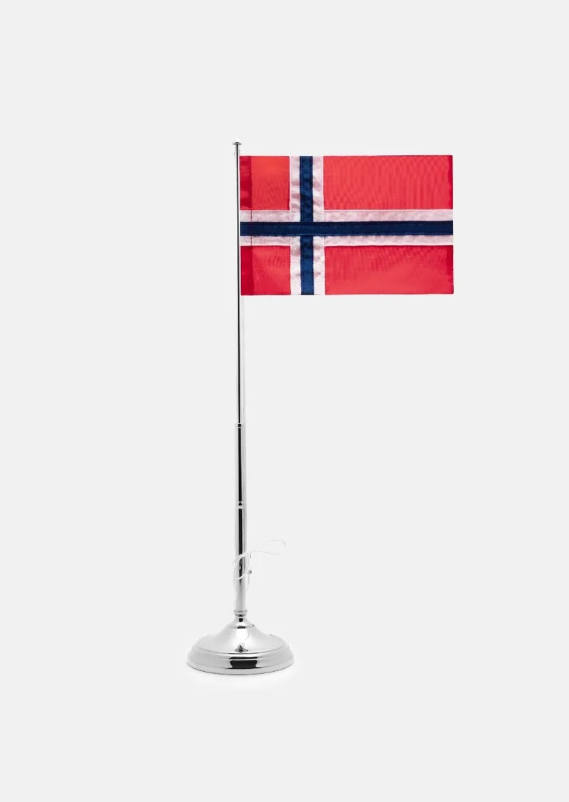 Flaggstång Klassisk Norge - Försilvrad van Skultuna – productfoto