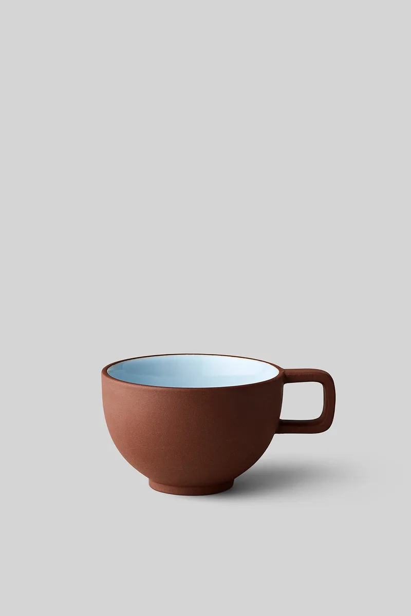 CLAYWARE, COFFEE CUP, 2 PCS, TERRACOTTA/BLUE by Studio About – product photo