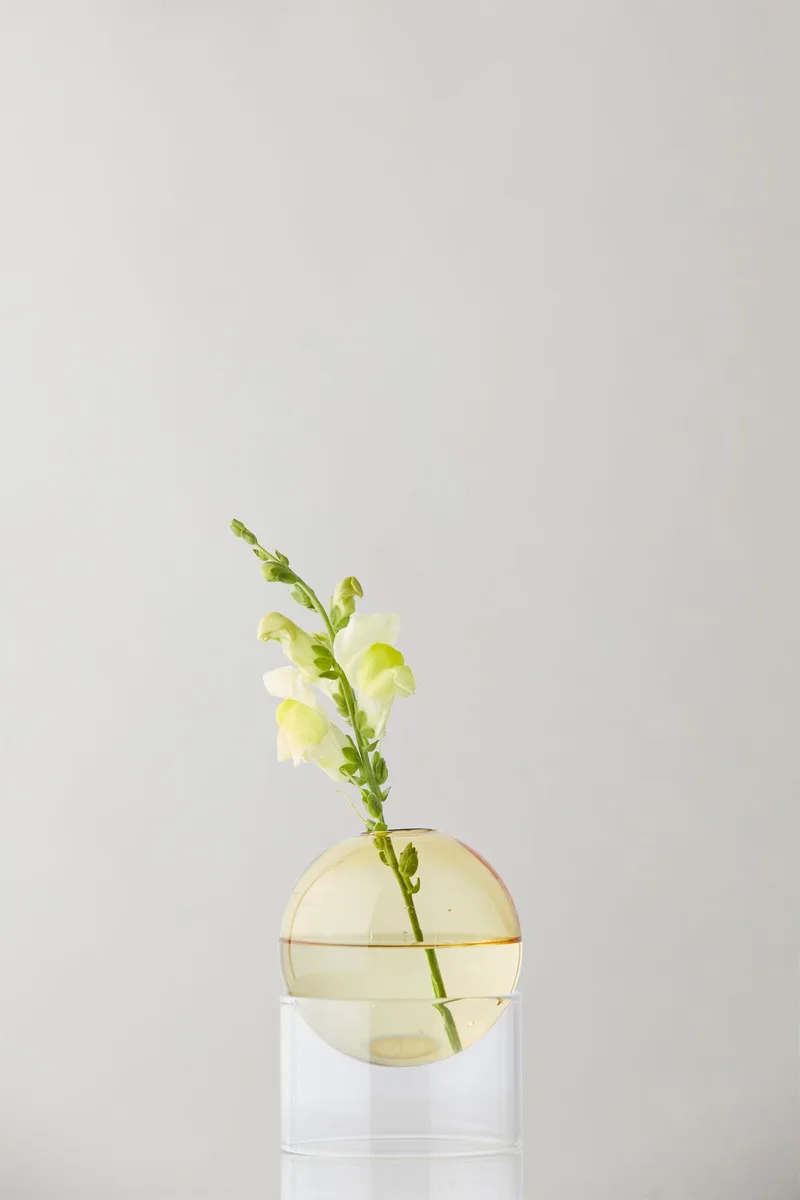 STANDING FLOWER BUBBLE, LOW TUBE, YELLOW by Studio About – product photo