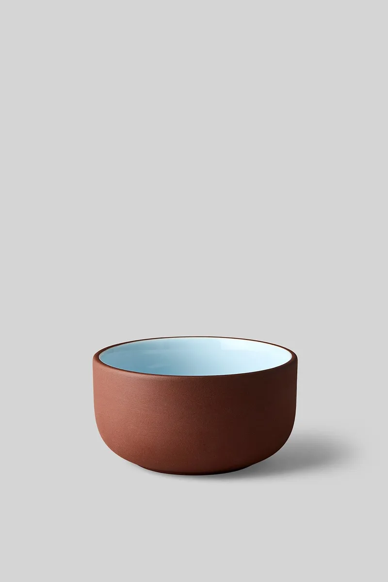 CLAYWARE, BOWL, MEDIUM, 2 PCS, TERRACOTTA/BLUE by Studio About – product photo