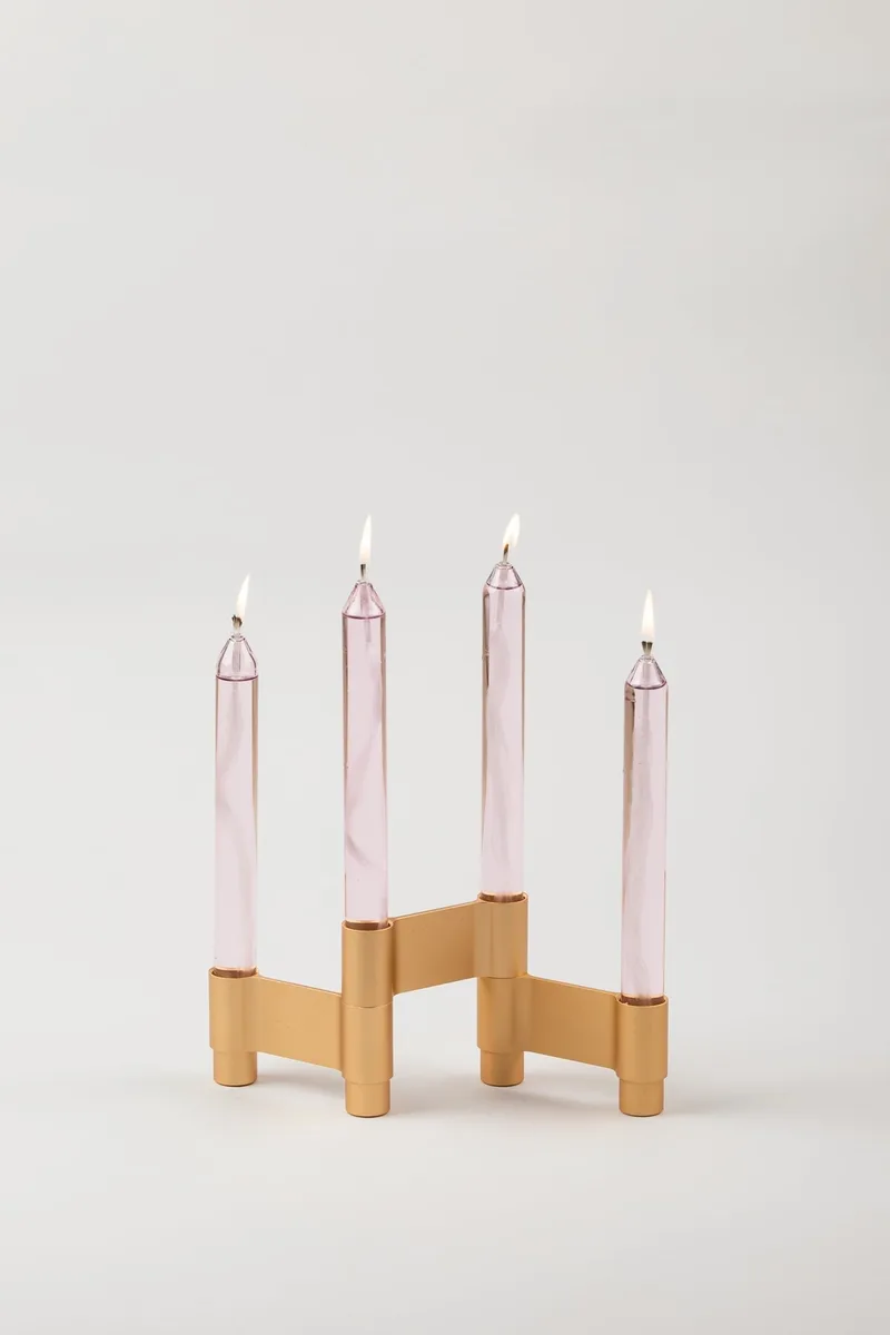 LINK, CANDLE HOLDER, GOLDEN ANODIZED von Studio About – Produktfoto