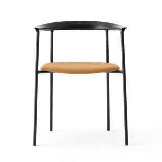 Arc Chair van TAKT in Black tube, Beech Black lacquer, Atlas 461 Golden grainfield – productfoto 3 van 3
