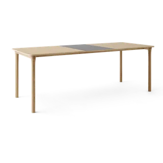 Arc Dining Table by TAKT in Natural oak and Natural oak, Oak veneer, Ext-50 0752 Light grey nano laminate – product photo 2 of 2