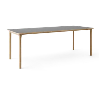 Arc Dining Table von TAKT in Natural oak and Natural oak, 0752 Light grey nano laminate, Ext-50 0752 Light grey nano laminate – Produktfoto 2 von 2