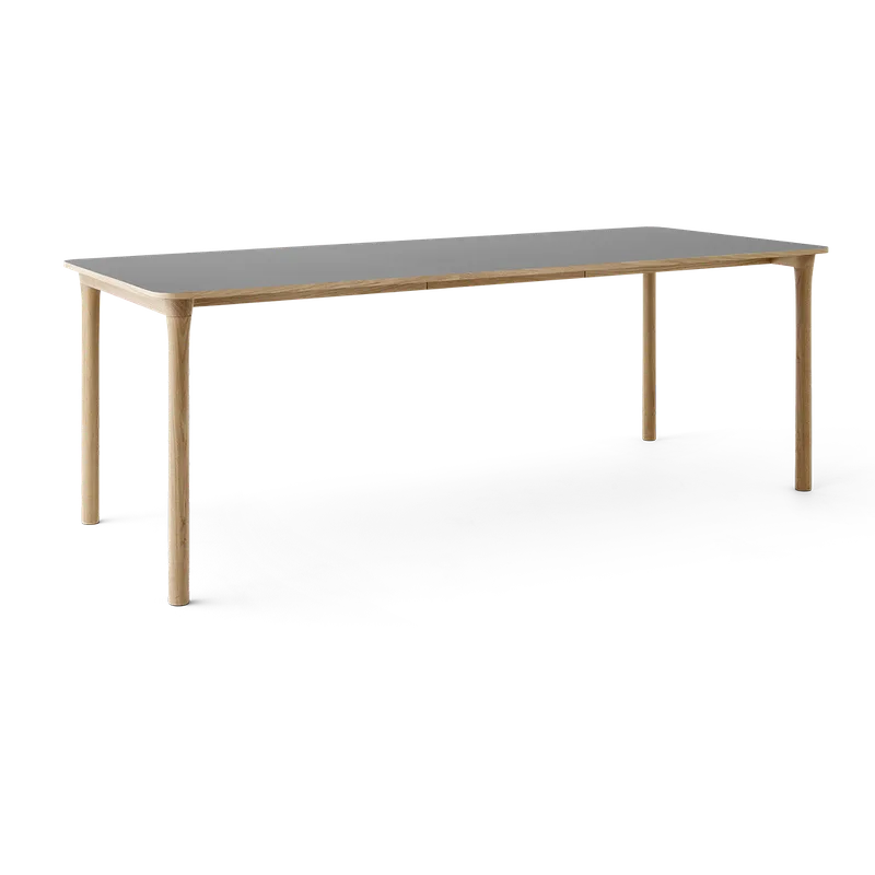 Arc Dining Table von TAKT in Natural oak and Natural oak, 0752 Light grey nano laminate, Ext-50 0752 Light grey nano laminate – Produktfoto 2 von 2