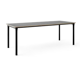 Arc Dining Table by TAKT in Black oak and black oak, 0752 Light grey nano laminate, Ext-50 0752 Light grey nano laminate – product photo 2 of 2