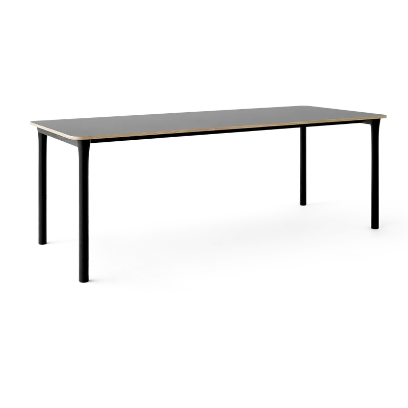 Arc Dining Table by TAKT in Black oak and black oak, 0752 Light grey nano laminate, Ext-50 0752 Light grey nano laminate – product photo 2 of 2