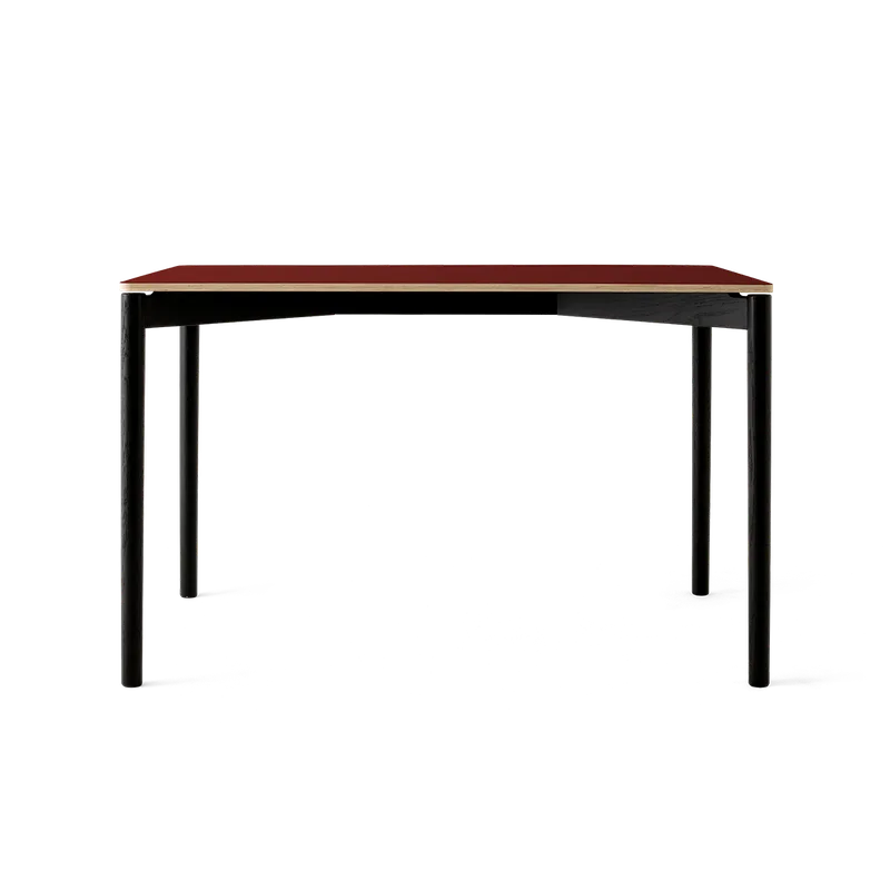 Cross Table 120 by TAKT in Oak Black lacquer, 0751 Deep red nano laminate – product photo 2 of 2